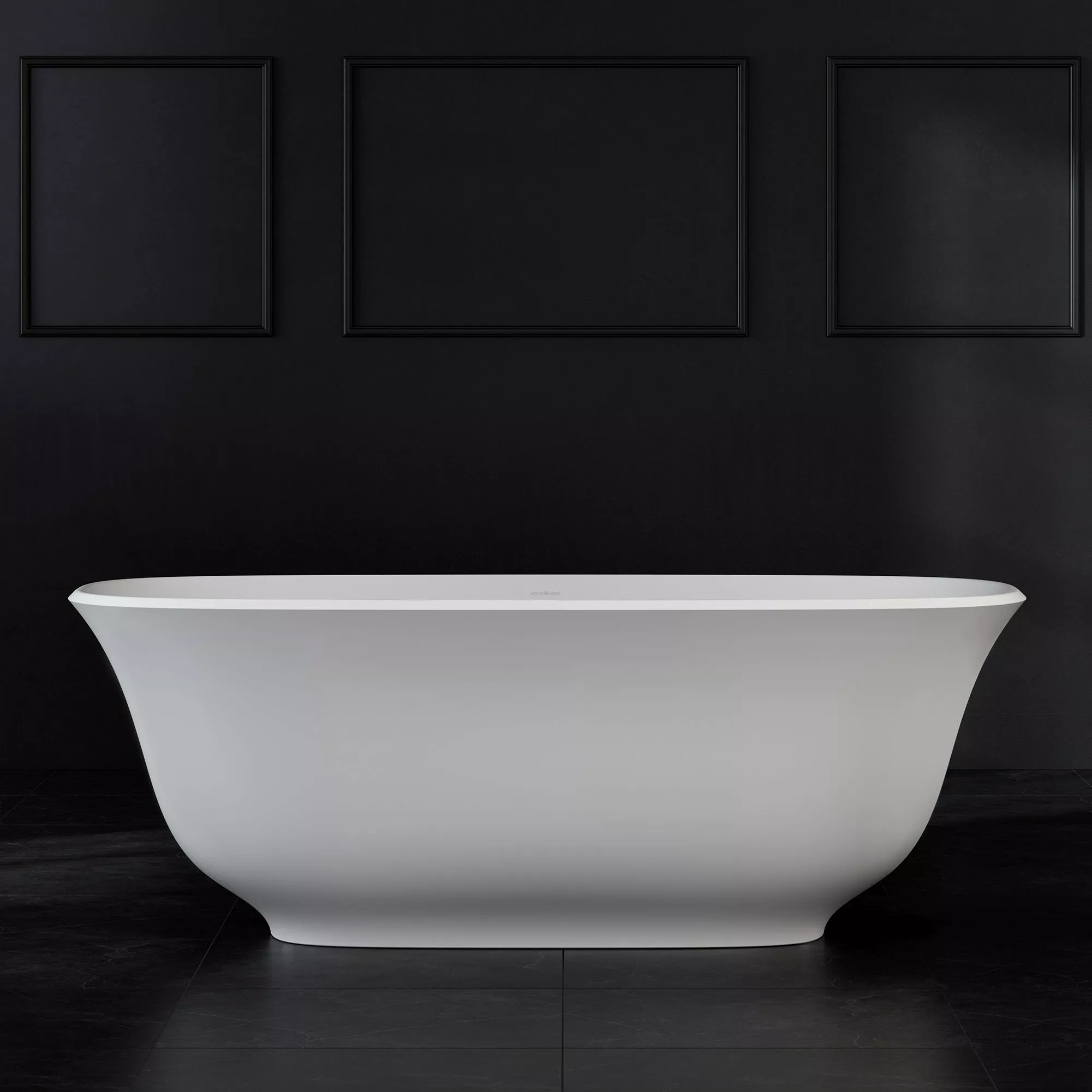 victoria + albert AMIATA freistehende Badewanne, 152x73x55cm-AMT1M-N-SM-NO