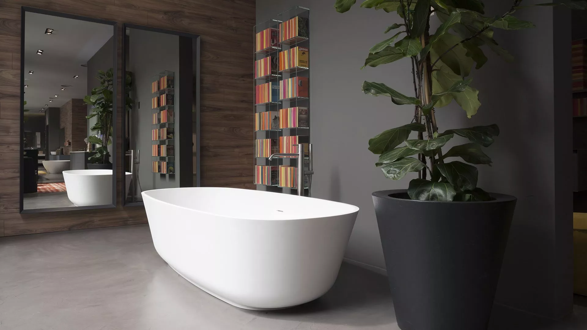 antoniolupi BAÌA Badewanne aus CRISTALPLANT® biobased, 185x90x50cm, weiß matt, Ablaufgarnitur edelstahl satiniert-BAIASA