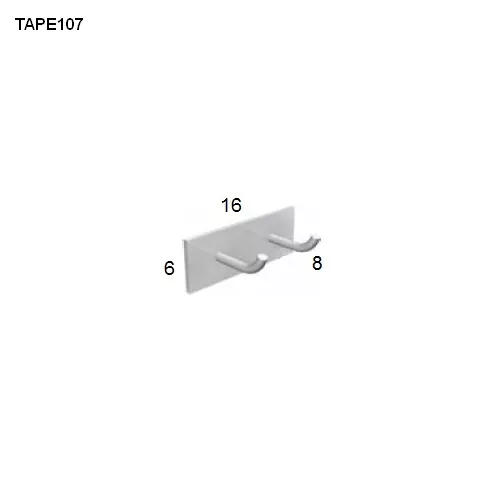 antoniolupi TAPE 107 doppelter Kleiderhaken edelstahl satiniert-TAPE107