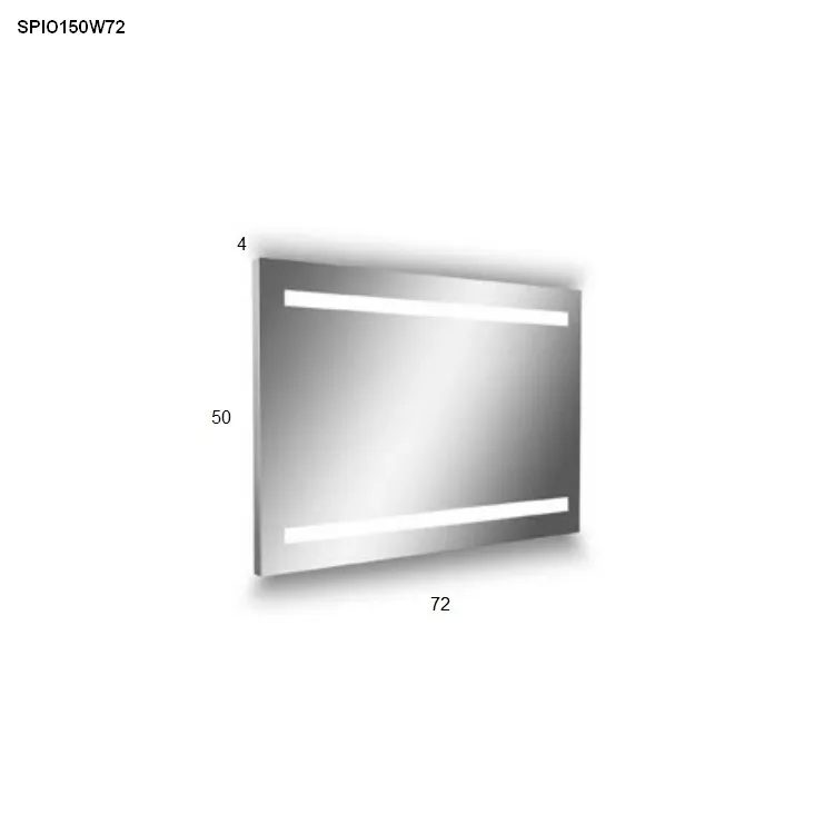 antoniolupi SPIO rechteckiger LED-Spiegel, H:50cm, B:72cm, Lichtfarbe:3000K, warmweiß-SPIO150W72_3000