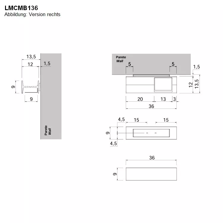 antoniolupi LMCOMBI Wandablage mit Papierrollenhalter-LMCMB136-DX-5-BIANCO