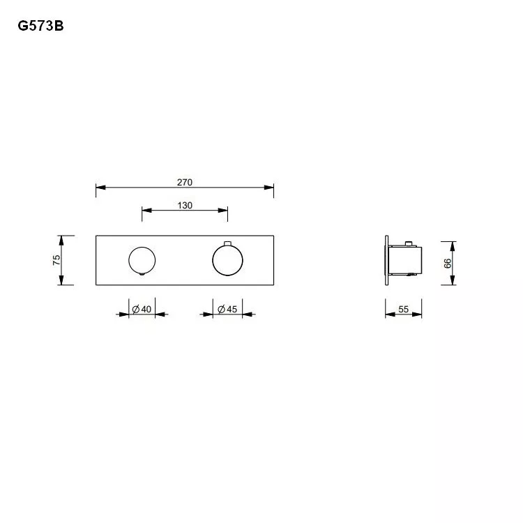 Fantini Wand-Thermostat 3/4¨mit 3-Wege-Umstellung-8702G573B