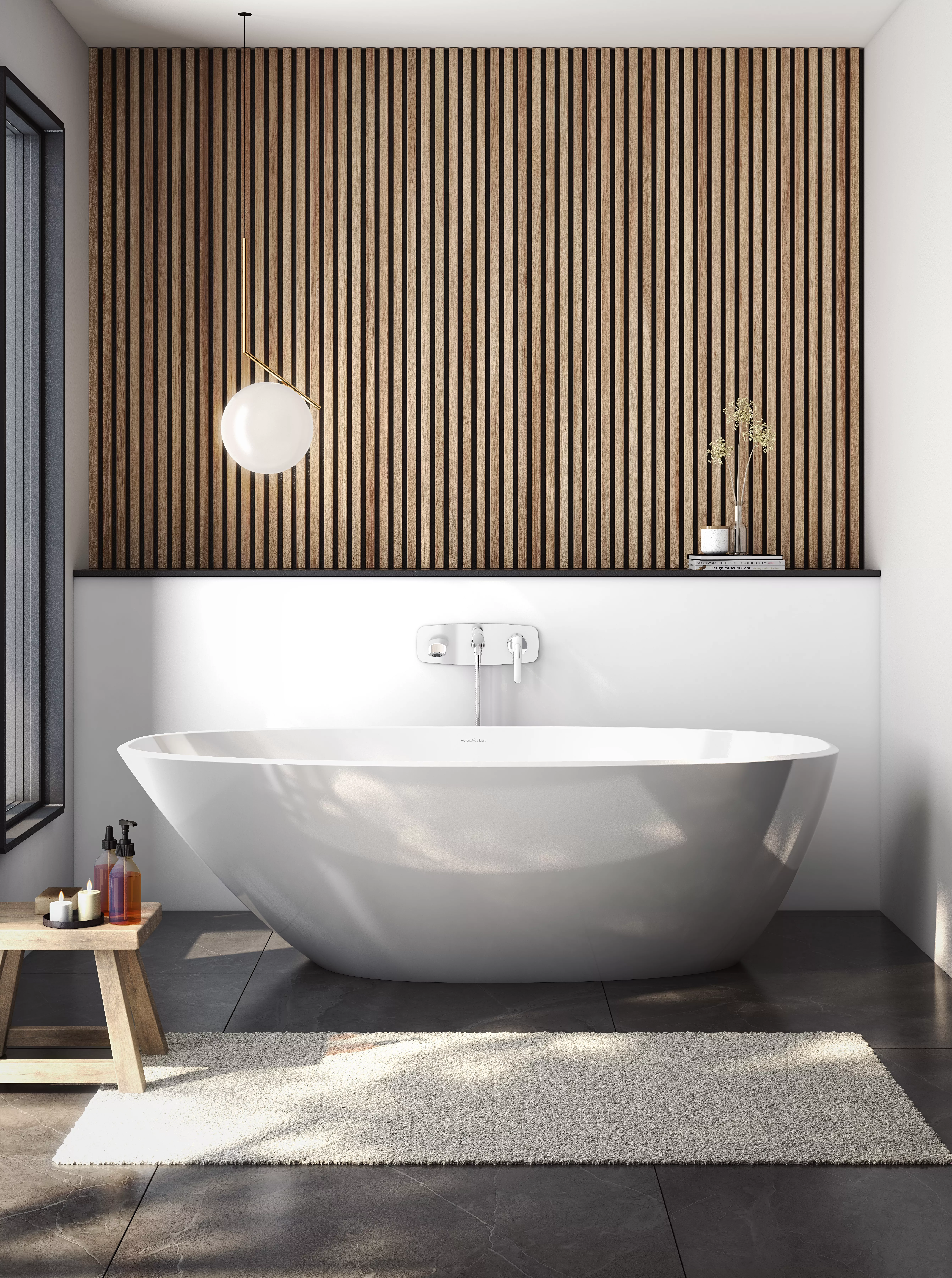 victoria + albert MOZZANO freistehende Badewanne, 169x76x55cm-MO2-N-SW-NO