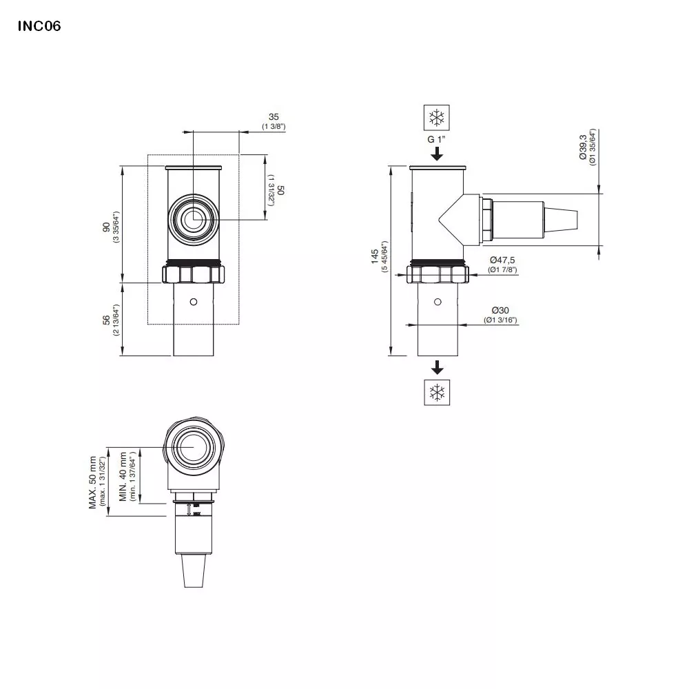 cea Unterputz-Einbauteil-INC06