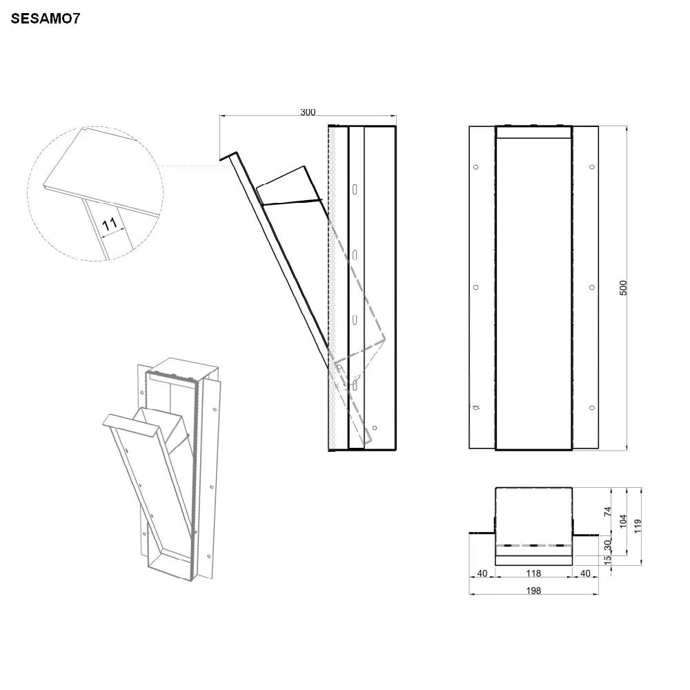 antoniolupi SESAMO 7 Papierkorb/ Müllbehälter aluminium finish-SESAMO7