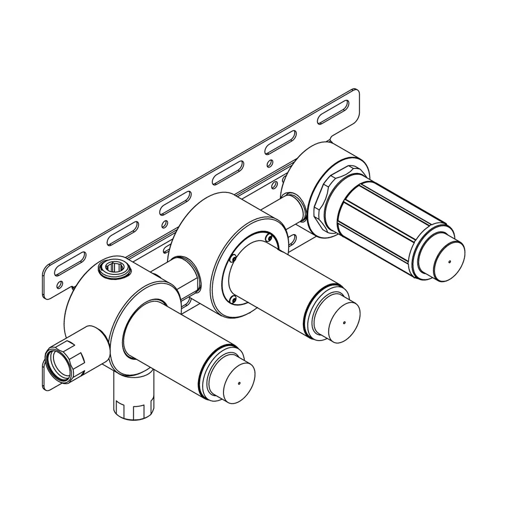 cea Unterputz-Einbauteil-Thermostat mit 2-Wege-Umstellung und Auslaufmuffe rechts-UCS24