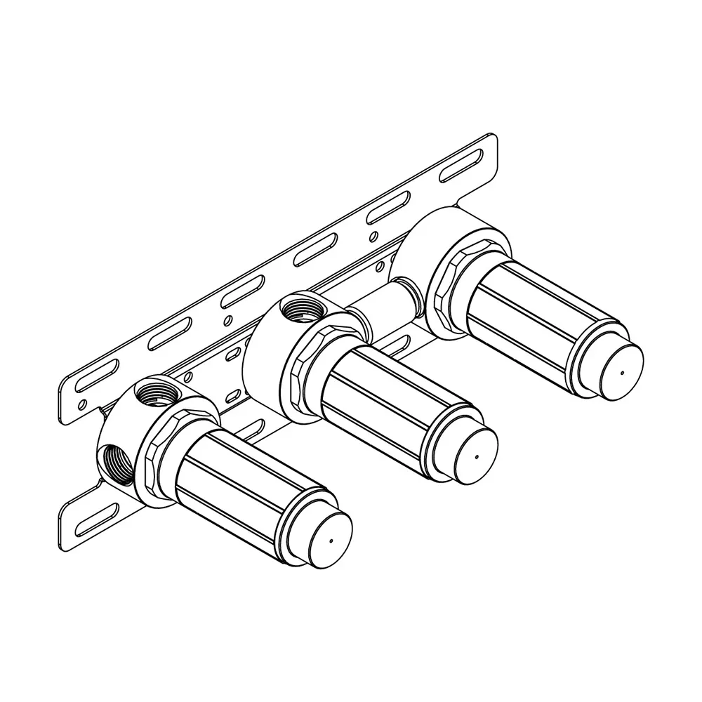 cea Unterputz-Einbauteil-Doppel-Eingriffmischer mit Auslaufmuffe rechts-UCS12