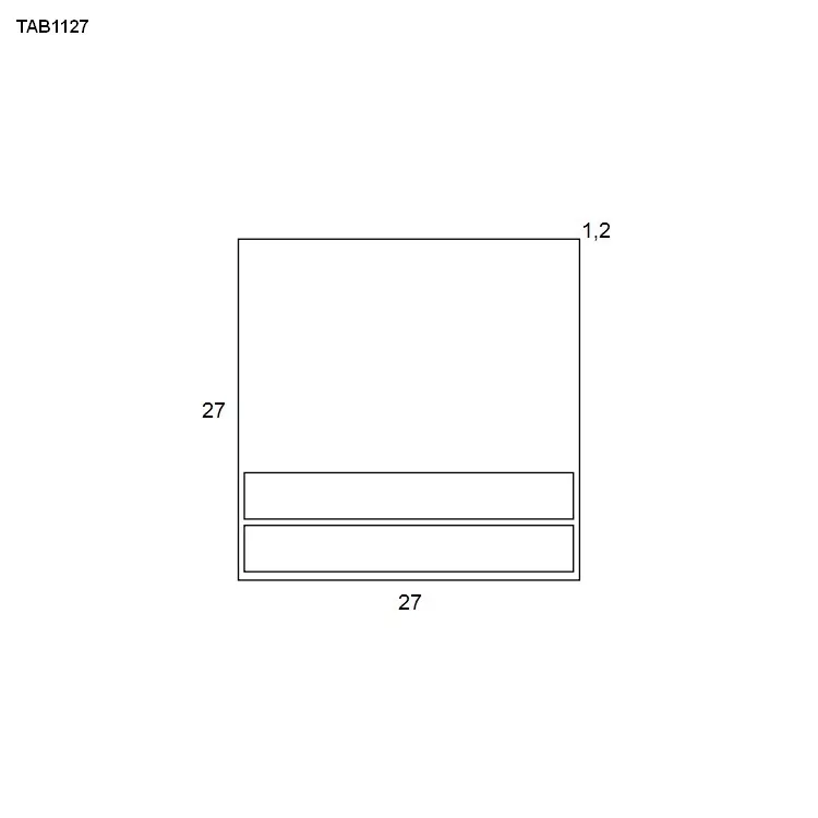 antoniolupi TAB 1127 quadratische Ablage, weiß matt-TAB1127