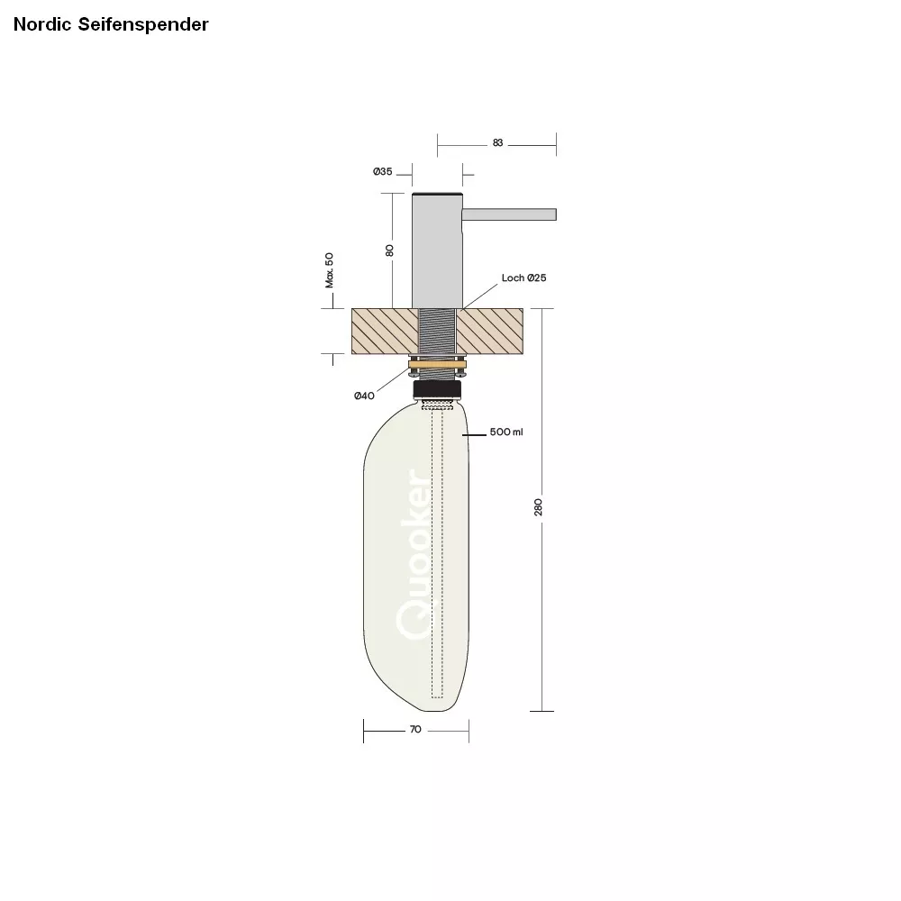 Quooker Nordic Seifenspender-SEIFRVS