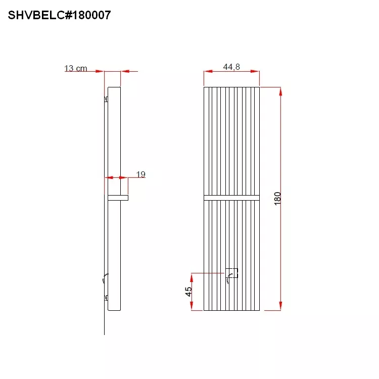 Tubes Radiatori SOHO BATHROOM elektrischer Design-Heizkörper mit verchromtem Handtuchhalter, weiß matt-SHVBEL#180007ST9010COP90100CRO