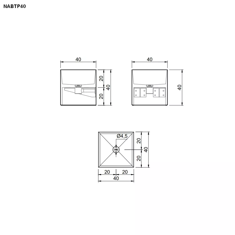 antoniolupi NABATEI quadratisches Wand-Waschbecken, 40x40x40cm-NABTP40-BIANCO-CARRARA