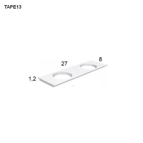 antoniolupi TAPE 13 Ablage mit 2 Ausschnitten weiß matt-TAPE13