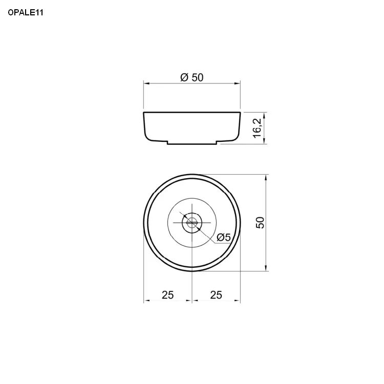 antoniolupi OPALE rundes Waschbecken, D:50cmOPALE11-CARRARA