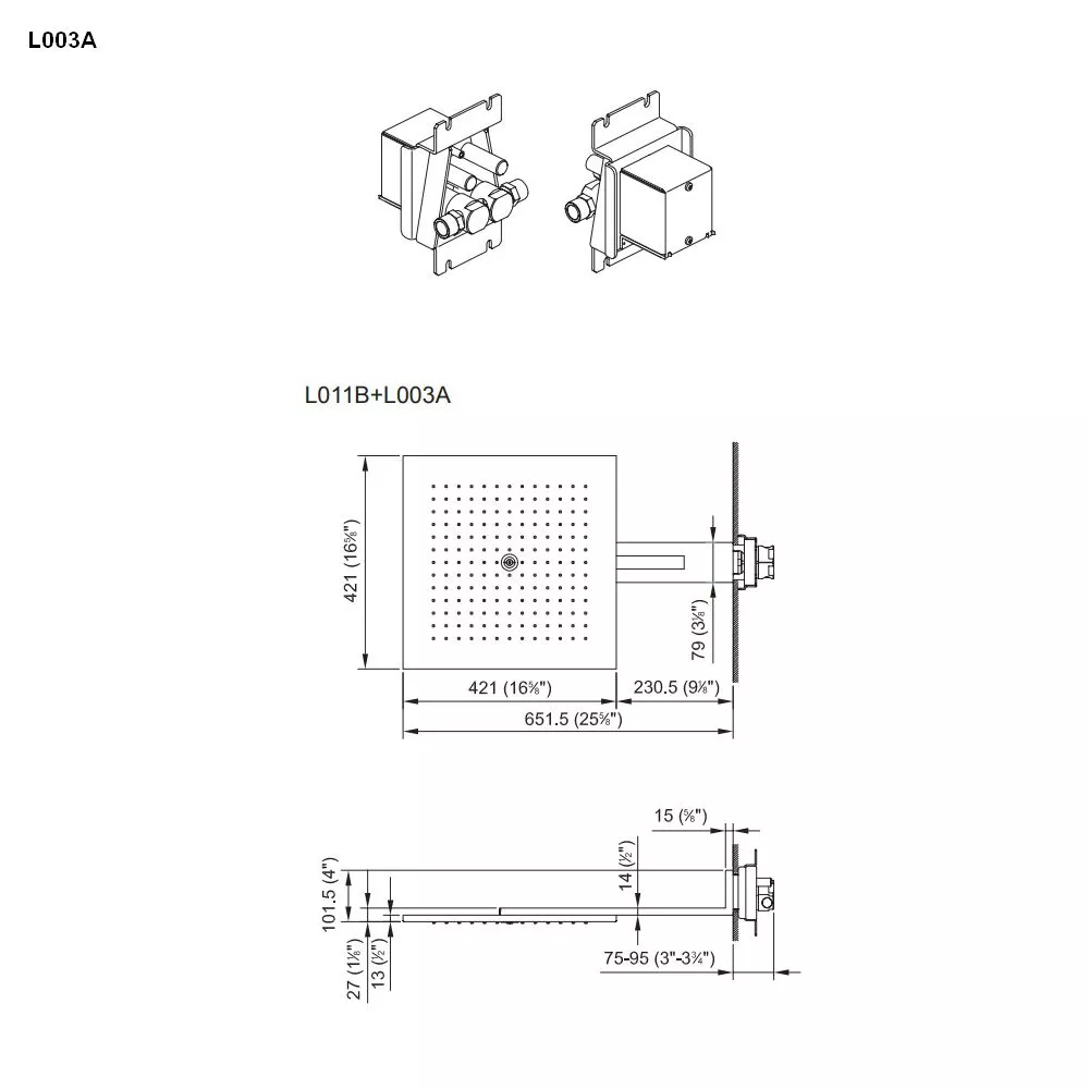 Fantini Unterputz-Einbauteil für Wand-Multifunktionsbrause-6900L003A