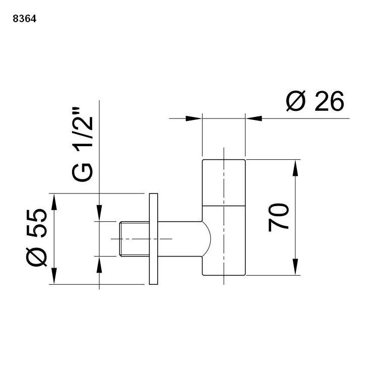 Fantini Eckventil-Paar, rund-91P98364