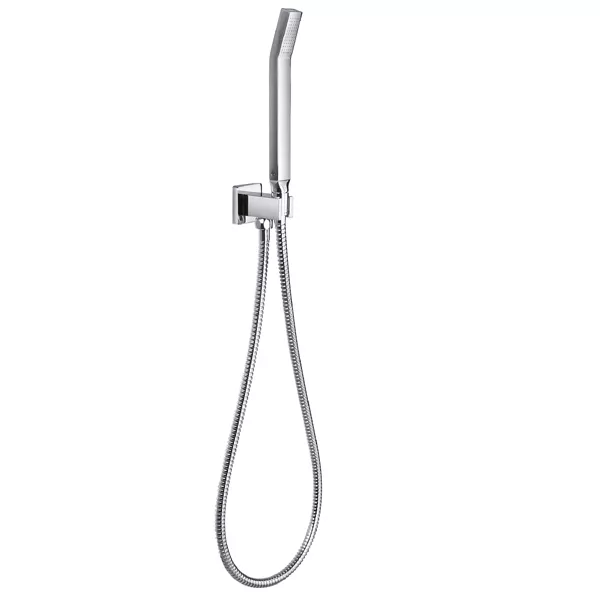 AVENARIUS Linie Shower Brausegarnitur eckig mit Handbrause integriertem Brauseanschluß, chrom-9006940010