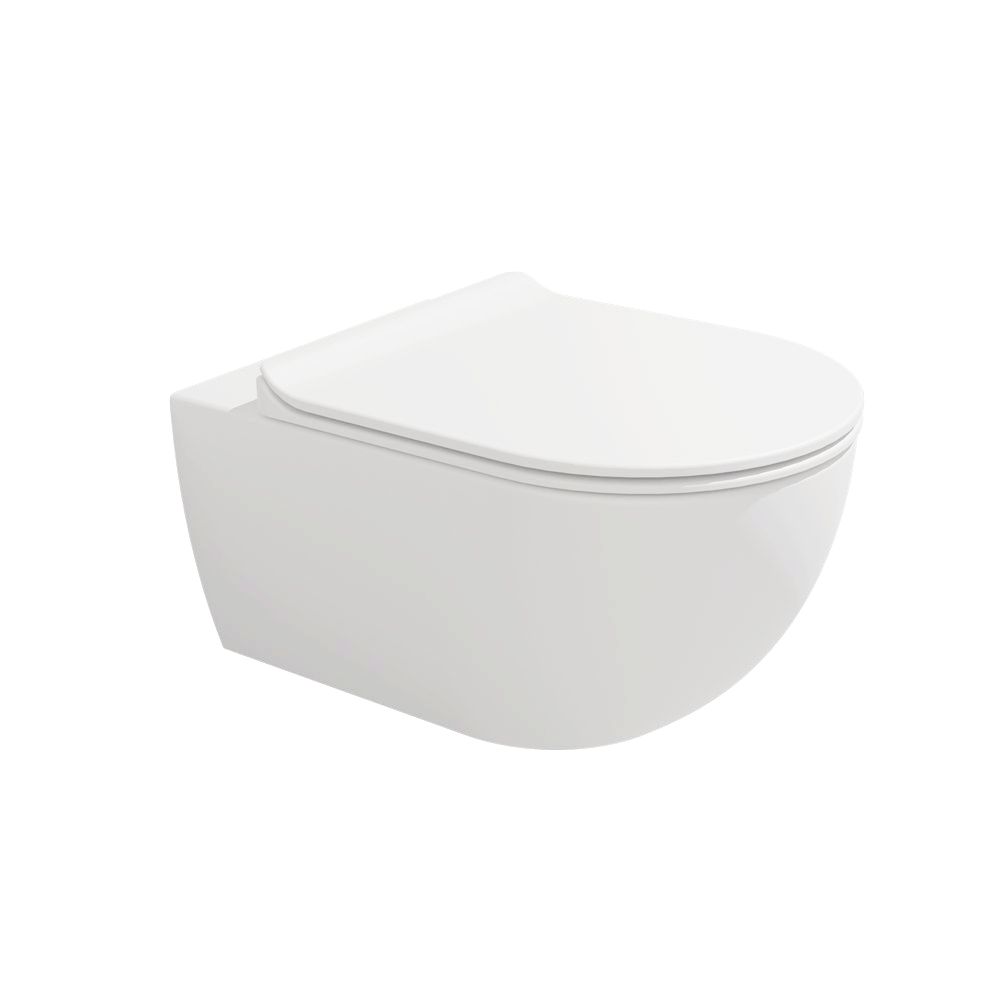 Flaminia APP Wand-WC mit gosilent-System, 54x36x27cm, inkl. WC-Sitz (flat) mit Schließfunktion soft-close, weiß