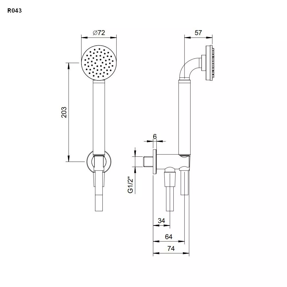 Fantini Brauseset mit Metall-Handbrause ICONA-53S1R043