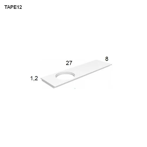 antoniolupi TAPE 12 Ablage mit 1 Ausschnitt weiß matt-TAPE12