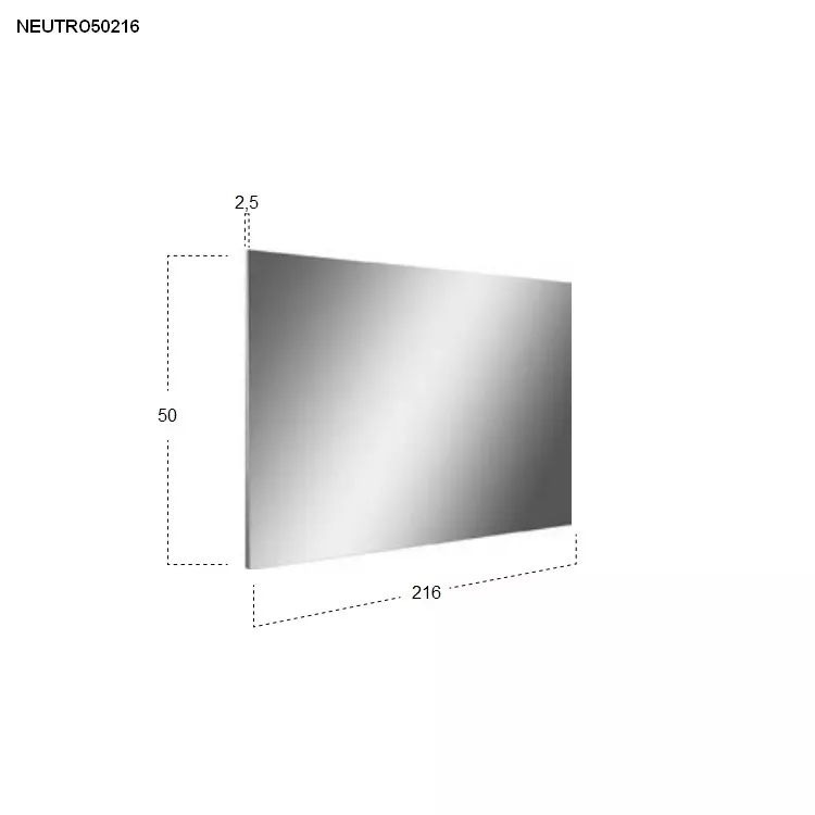 antoniolupi NEUTRO rechteckiger Spiegel-NEUTRO50216