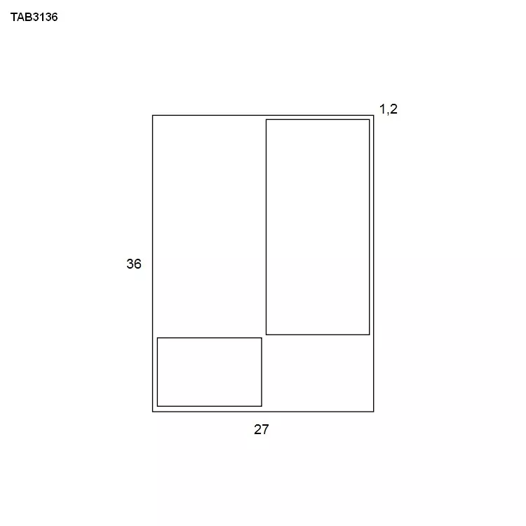 antoniolupi TAB 3136 rechteckige Ablage, weiß matt-TAB3136