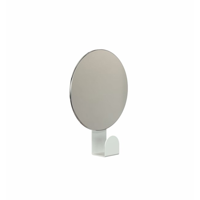 Frost UNU & BUKTO Wand-Spiegel mit Haken, rund, weiß matt-U4120-W