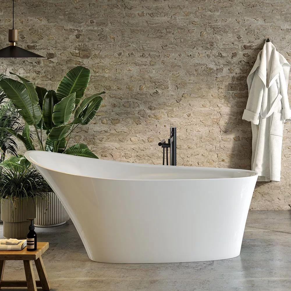 victoria + albert LEDRO freistehende Badewanne mit Überlauf-LED-N-SW-IO