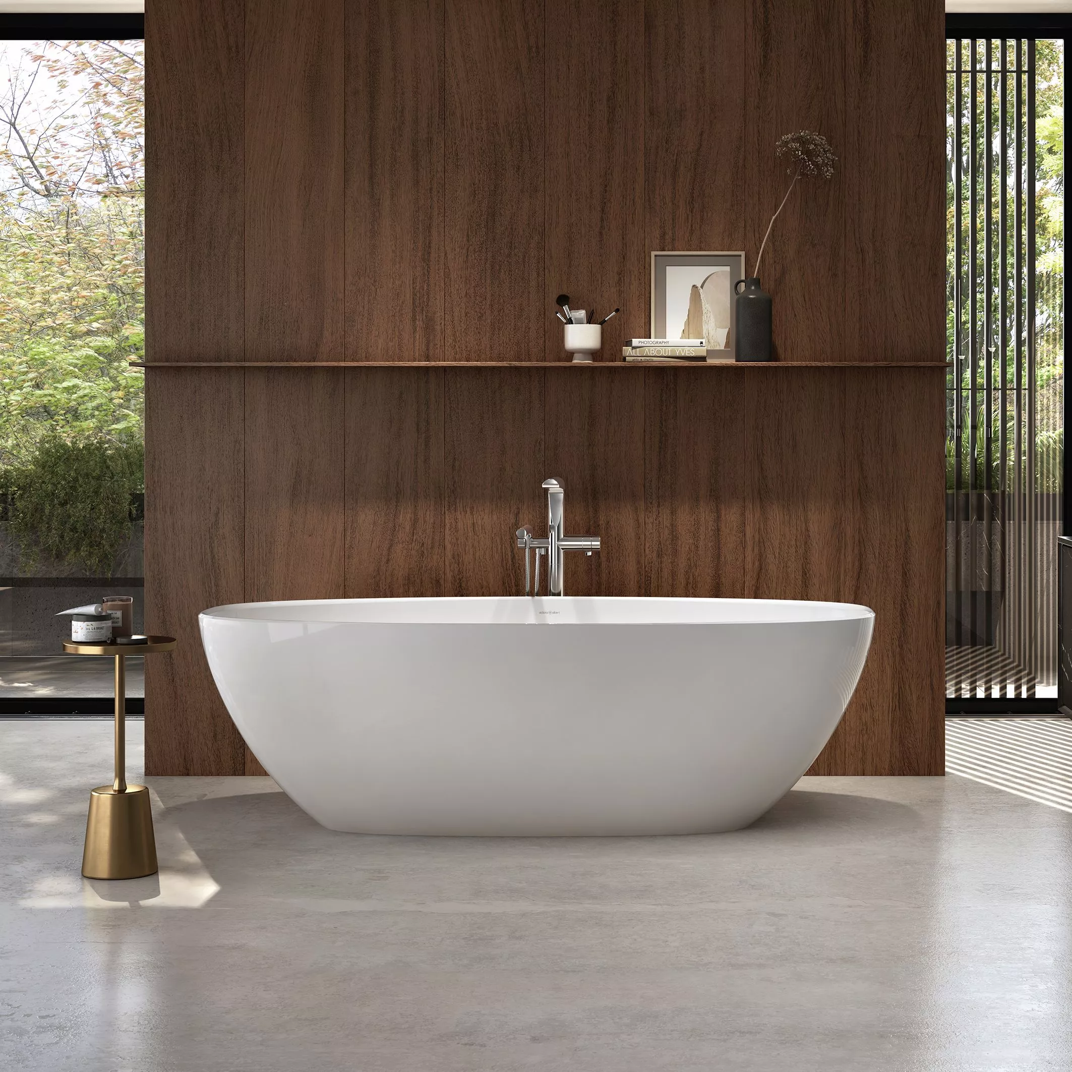 victoria + albert BARCELONA freistehende Badewanne, 180x87x56cm-BA3M-N-SM-NO