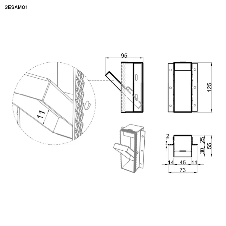 antoniolupi SESAMO 1 Kleiderhaken aluminium finish-SESAMO1