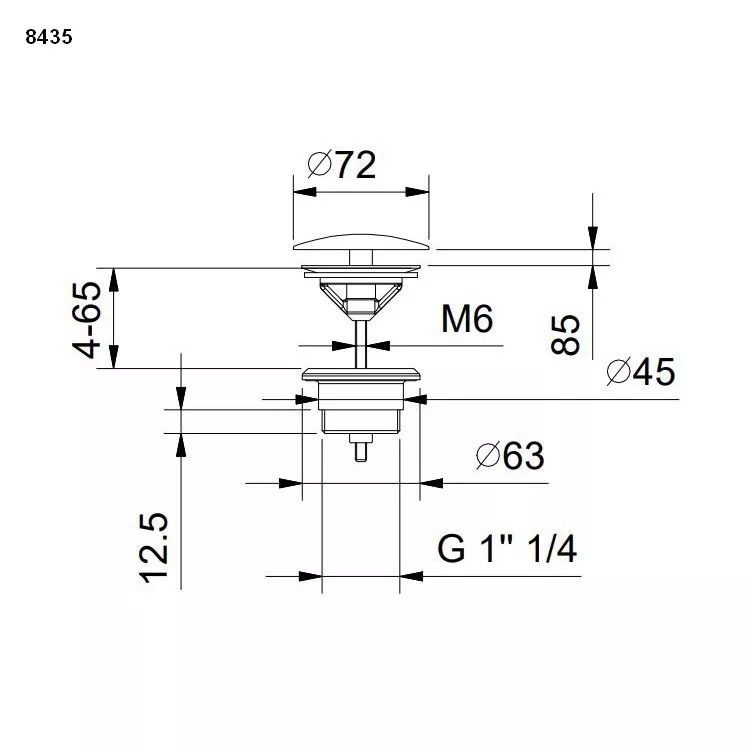 Fantini Ablauf 1 1/4¨ nicht verschließbar-91P58435