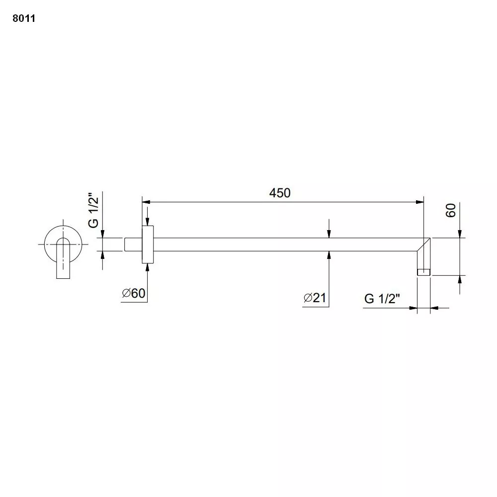 Fantini Wand-Brausearm-86P58011