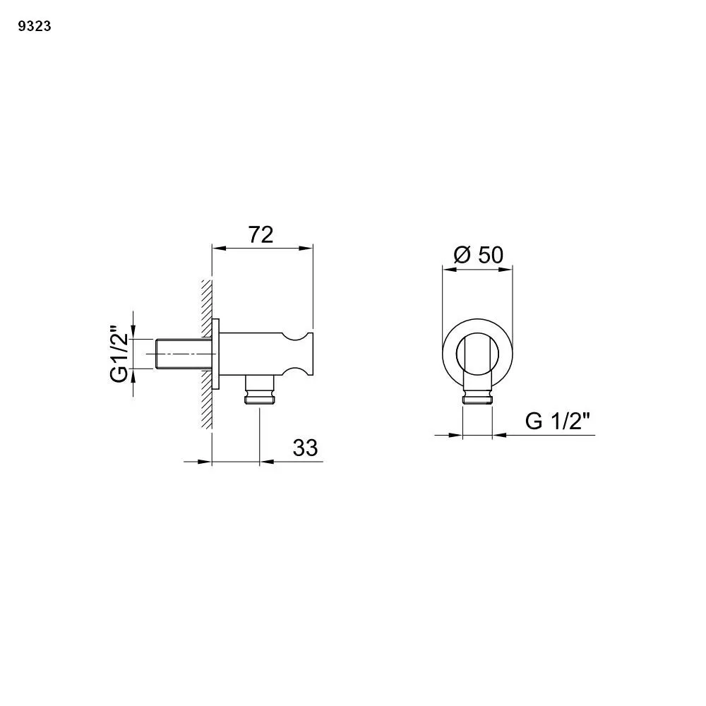 Fantini Wandanschlussbogen mit integriertem Brausehalter-91029323