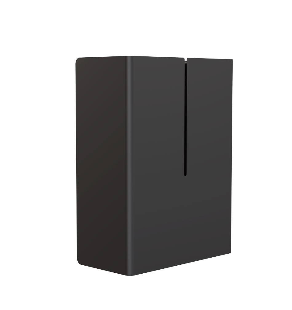 Frost NOVA2 Wand-Papierkorb ohne Deckel (12Liter), schwarz matt-N1945-B