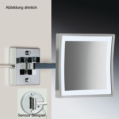 Windisch 99867/1 LED-Wand-Kosmetikspiegel, nickel satiniert-99867/1SNI3X