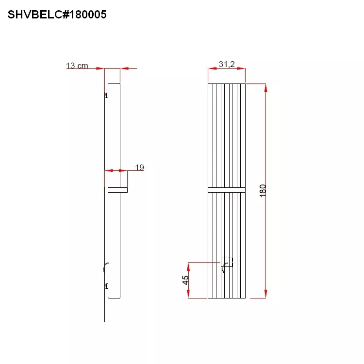 Tubes Radiatori SOHO BATHROOM elektrischer Design-Heizkörper mit verchromtem Handtuchhalter, weiß matt-SHVBEL#180005ST9010COP90100CRO