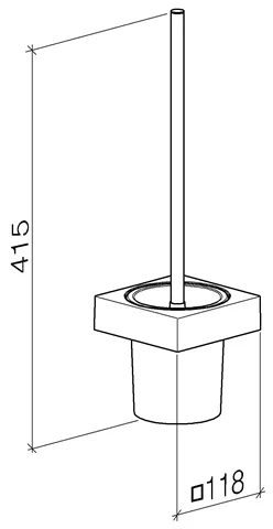 Dornbracht MEM Toiletten-Bürstengarnitur, Wandmodell, platin glänzend-83900780-08