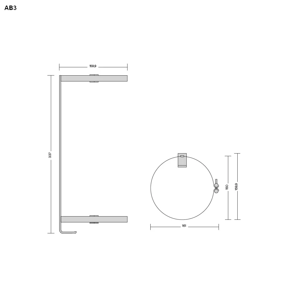 Quooker PRO3 Aufhängebügel für Reservoir PRO3, edelstahl-AB3