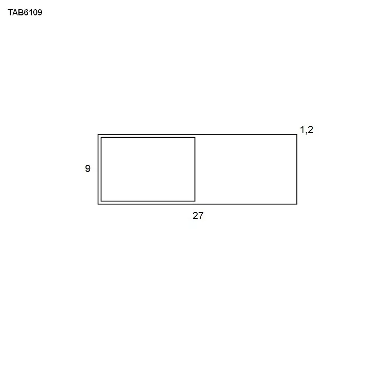 antoniolupi TAB 6109 rechteckige Ablage, weiß matt-TAB6109