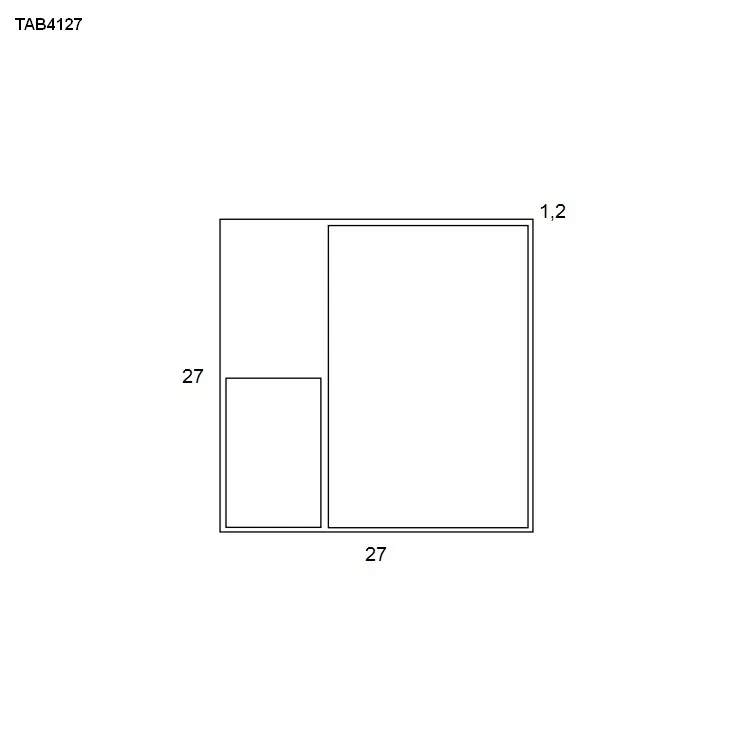 antoniolupi TAB 4127 quadratische Ablage, weiß matt-TAB4127