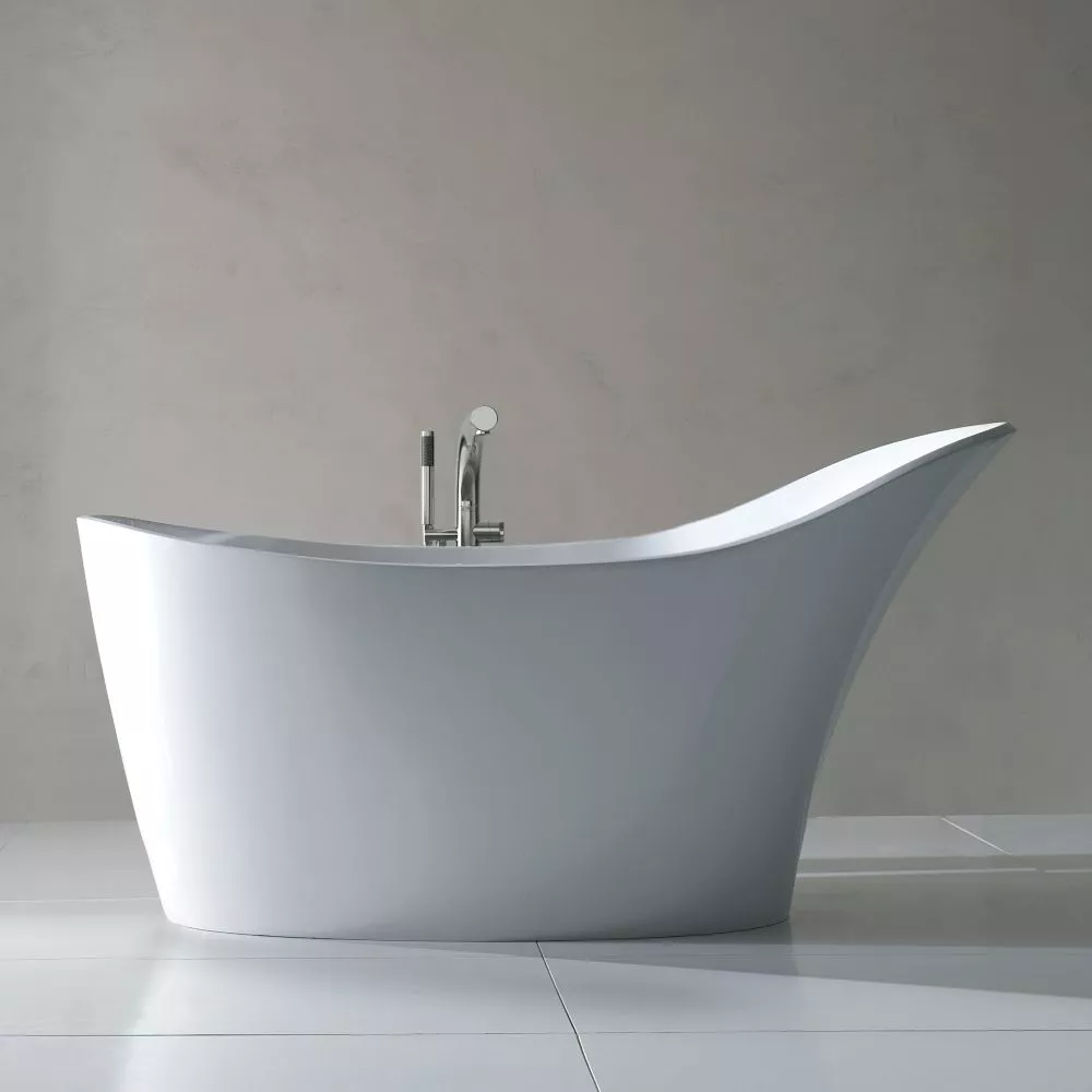 victoria + albert AMALFI freistehende Badewanne, 163x79x86cm, weiß matt-AMLM-N-SM-NO