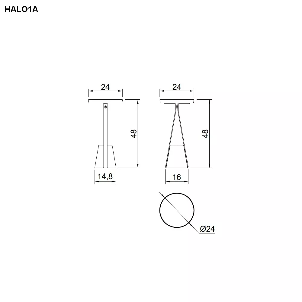 antoniolupi HALO Tisch mit Basis aus Naturstein, 48x24cm-HALO1A-6-DIV