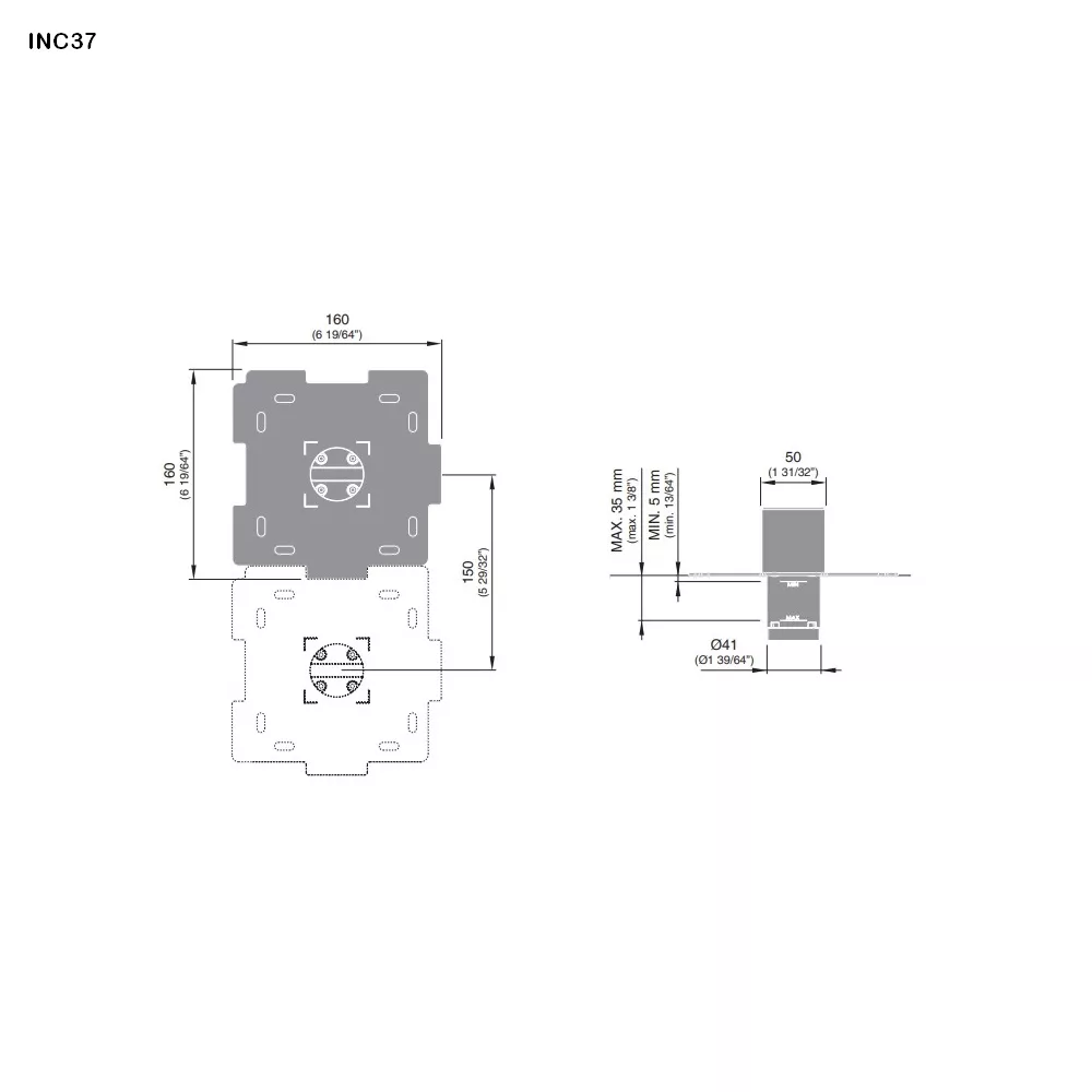 cea EQUILIBRIO Unterputz-Einbauteil-INC37