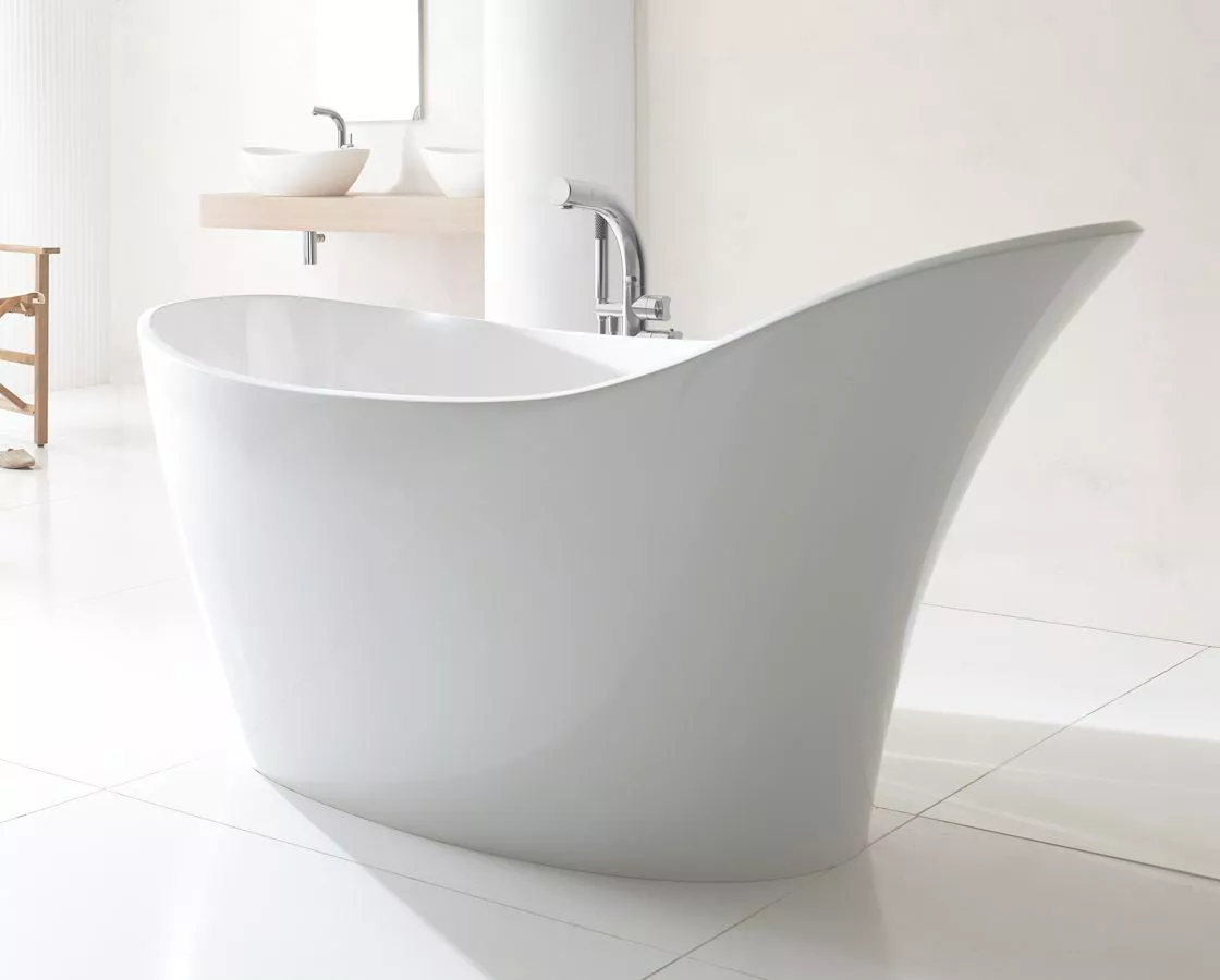 victoria + albert AMALFI freistehende Badewanne, 163x79x86cm, weiß matt-AMLM-N-SM-NO