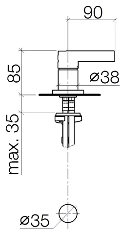 Dornbracht Waschtisch-Einhandbatterie, platin matt-29210971-06