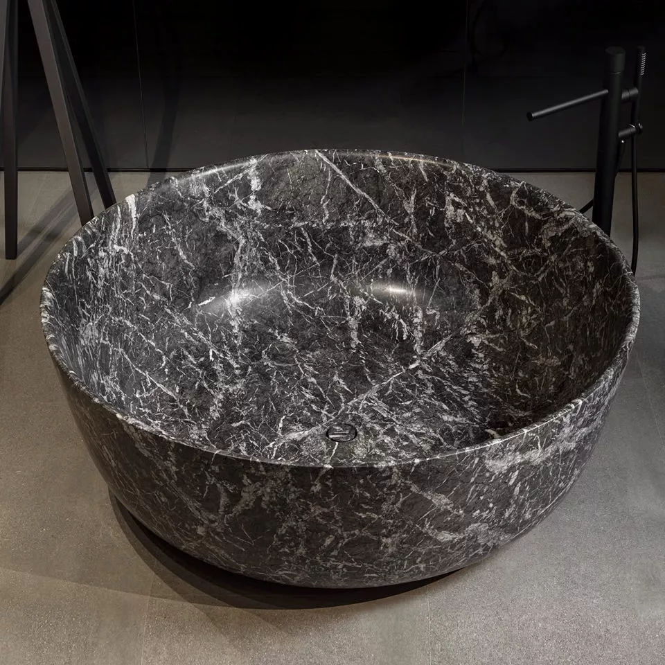 antoniolupi ORION freistehende Badewanne aus Naturstein, 50x135cm-ORION-GRIGIOLAVICO