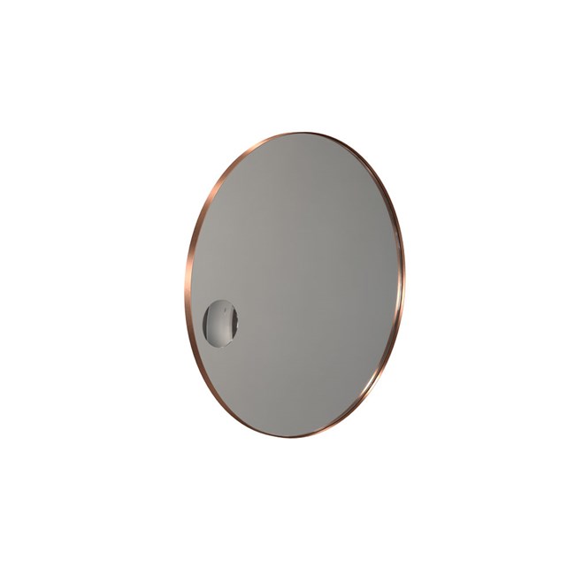 Frost UNU & BUKTO Wand-Spiegel mit Vergrößerungsspiegel, 1000mm, rund, kupfer gebürstet-U4141-BOC