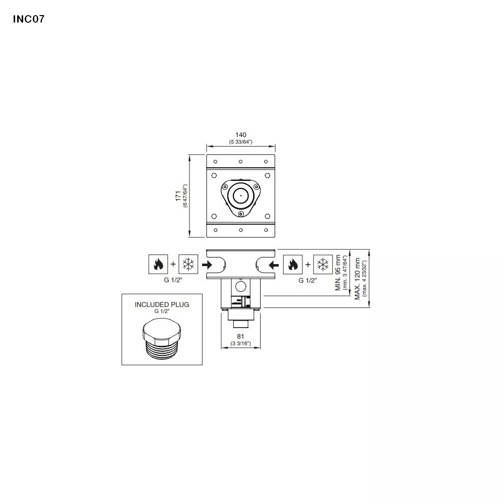 cea Unterputz-Einbauteil-INC07