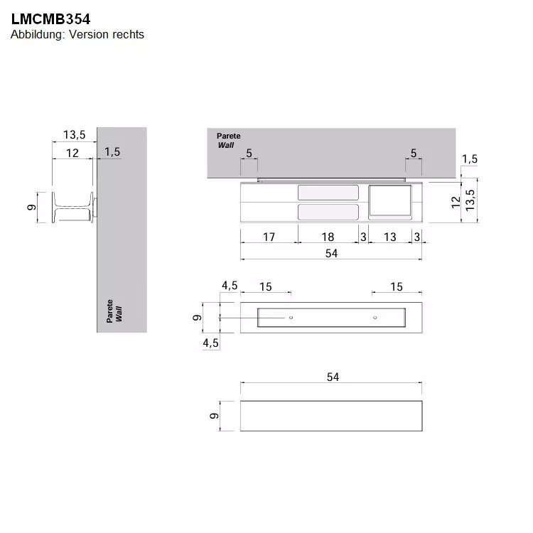 antoniolupi LMCOMBI Wandablage mit Handtuchhalter und Papierrollenhalter-LMCMB354-DX-5-BIANCO