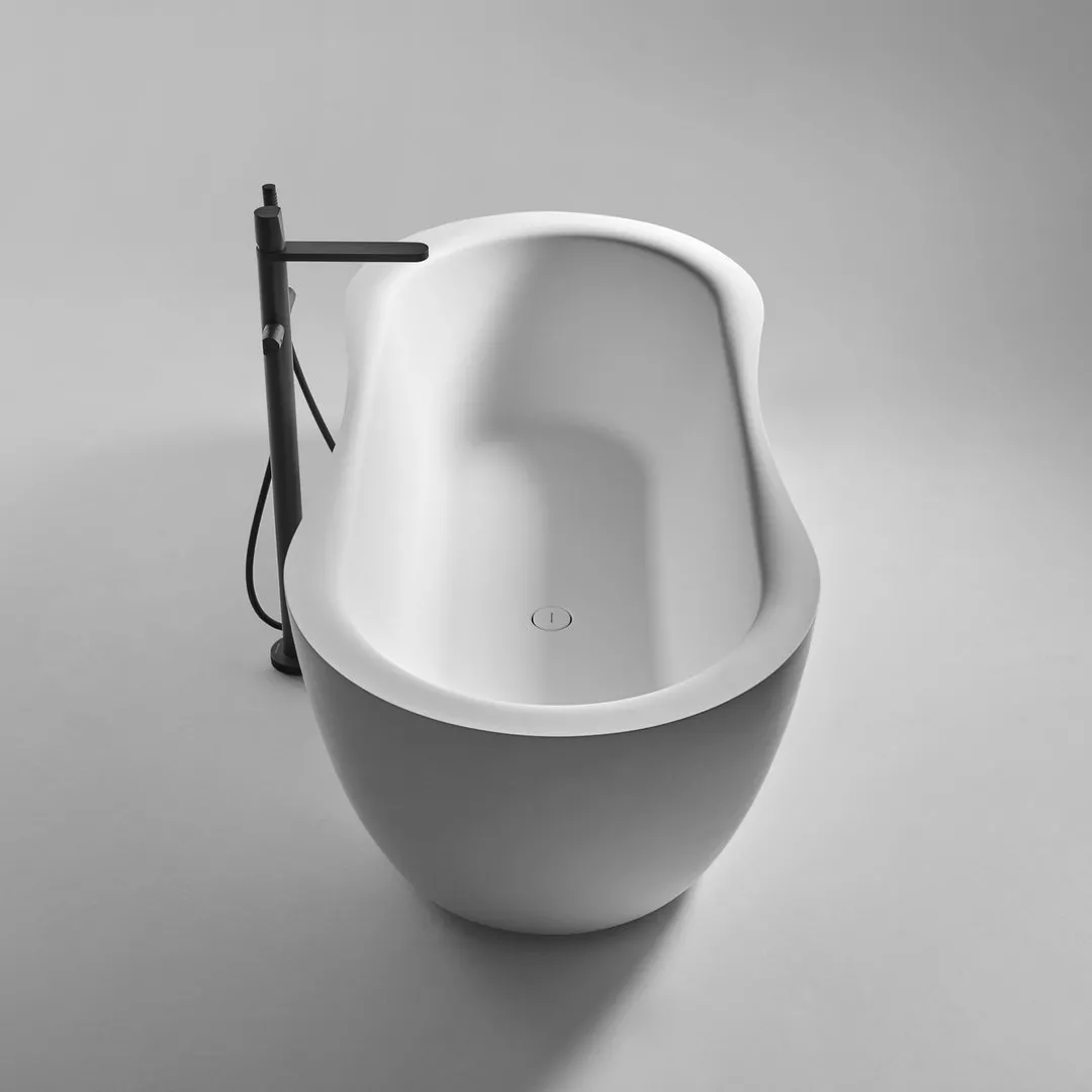 antoniolupi FIDA freistehende Oval-Badewanne, 170x80x55cm, weiß matt - FIDAMOOD-2