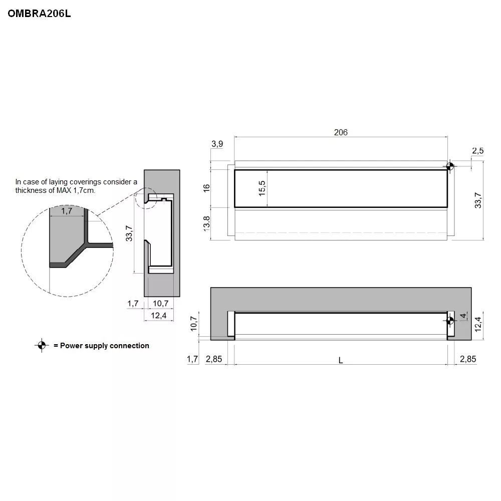 antoniolupi OMBRA Wandeinbaufach-OMBRA206L_BIANCO